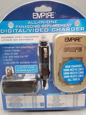 Empire ALL-IN-ONE Panasonic Digital Camera Video Camera Lithium Battery Charger